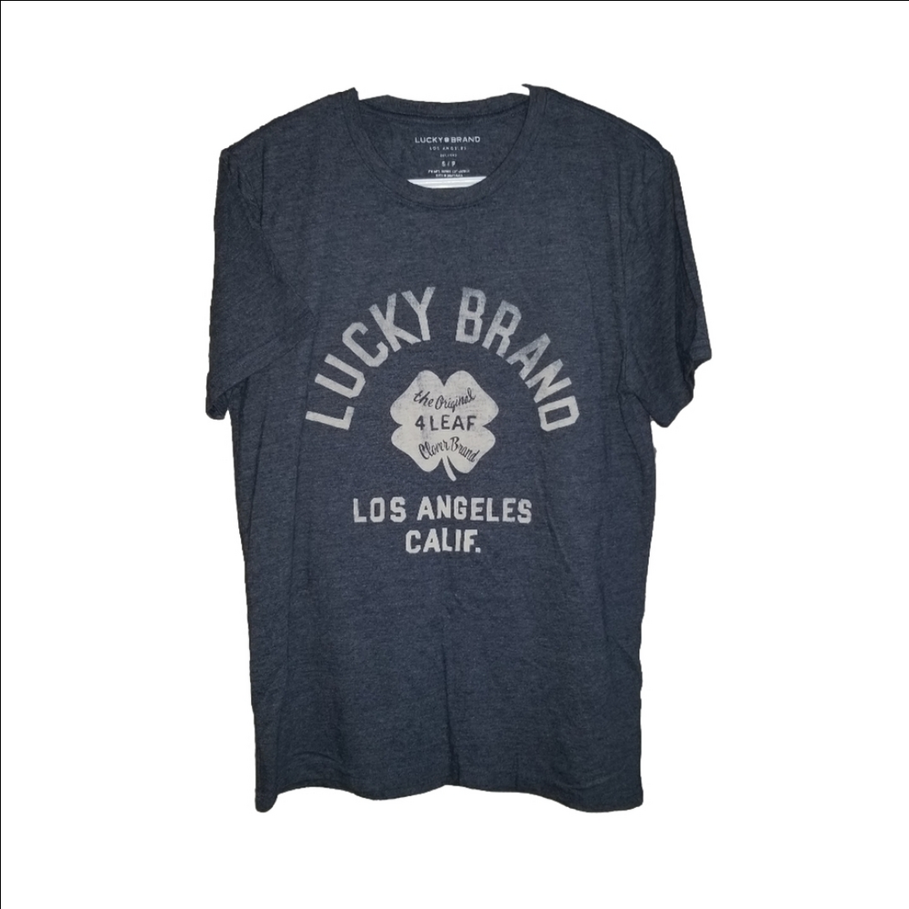 Lucky Brand Jeans Short Sleeve TShirt Original 4 Leaf Clover Brand Graphic Small